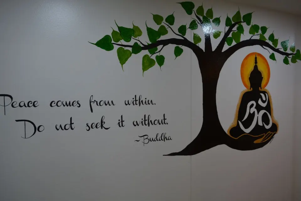 The Buddha wall: Peace comes from within