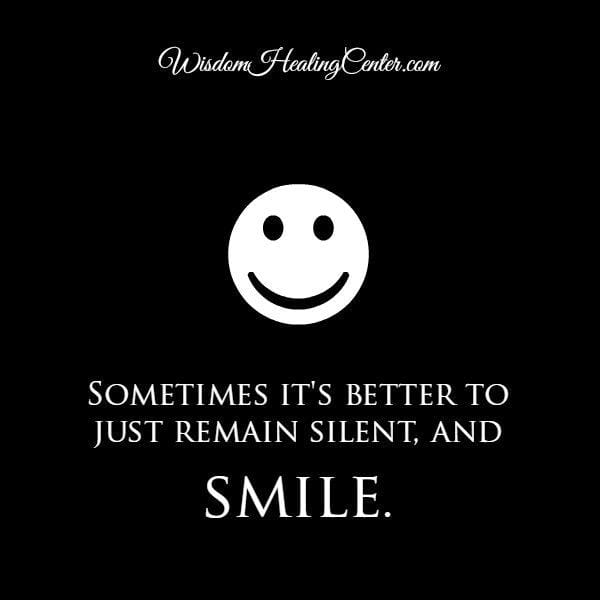 Sometimes it's better to just remain silent