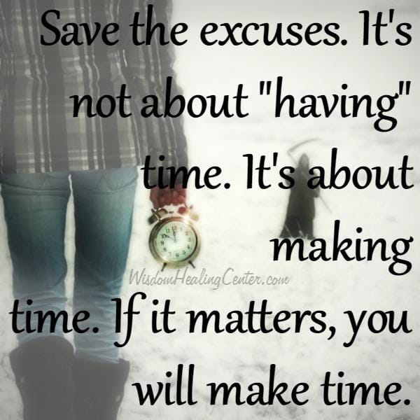 It's not about having time for others